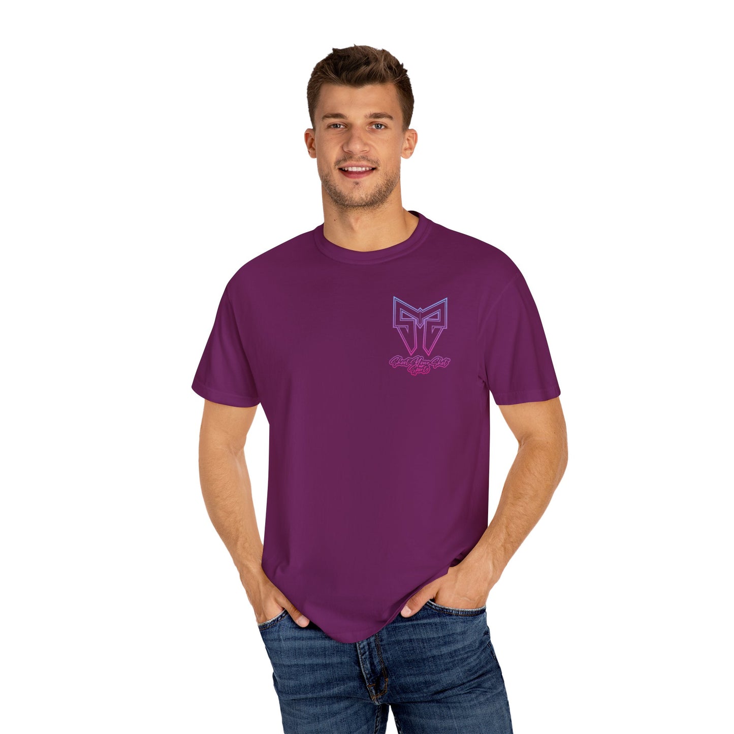 Pink Gradient SYS Script Tee