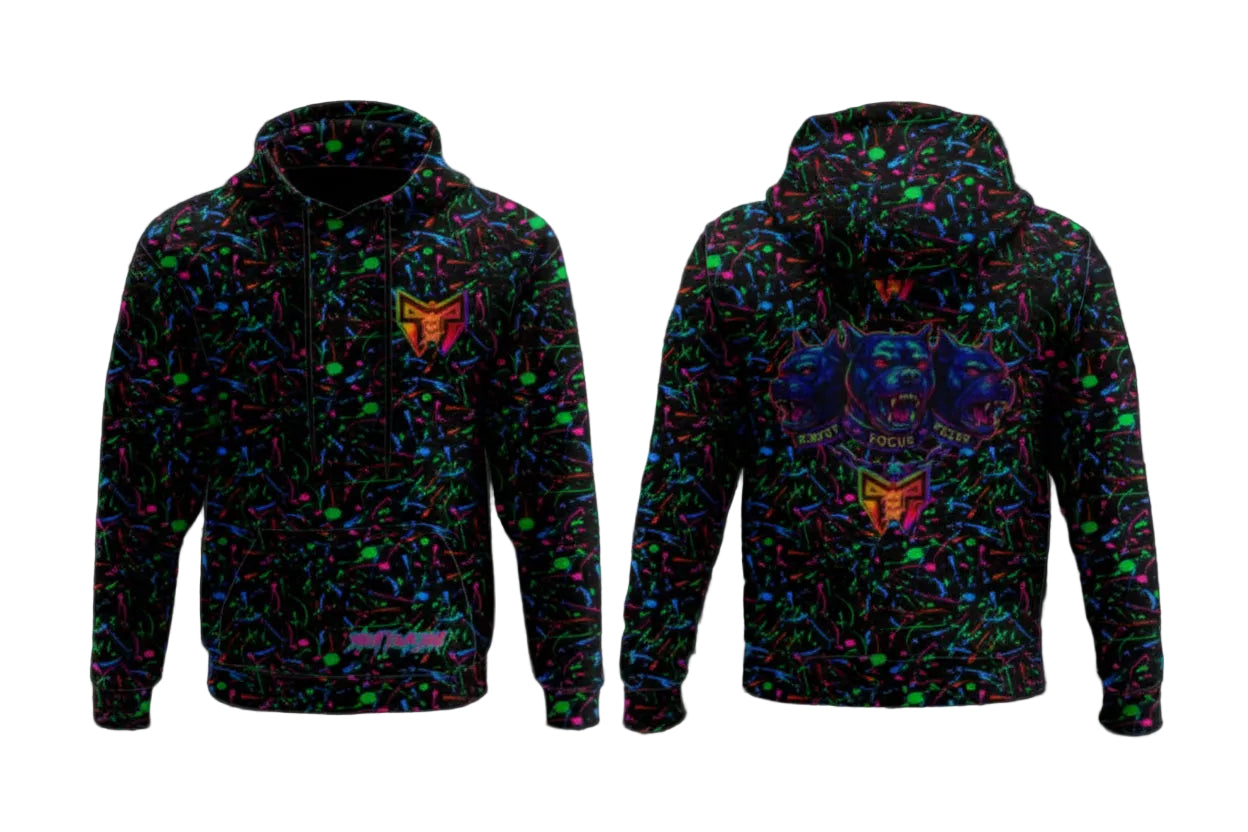 Cerberus Splatter Fleece Hoodie - NOW