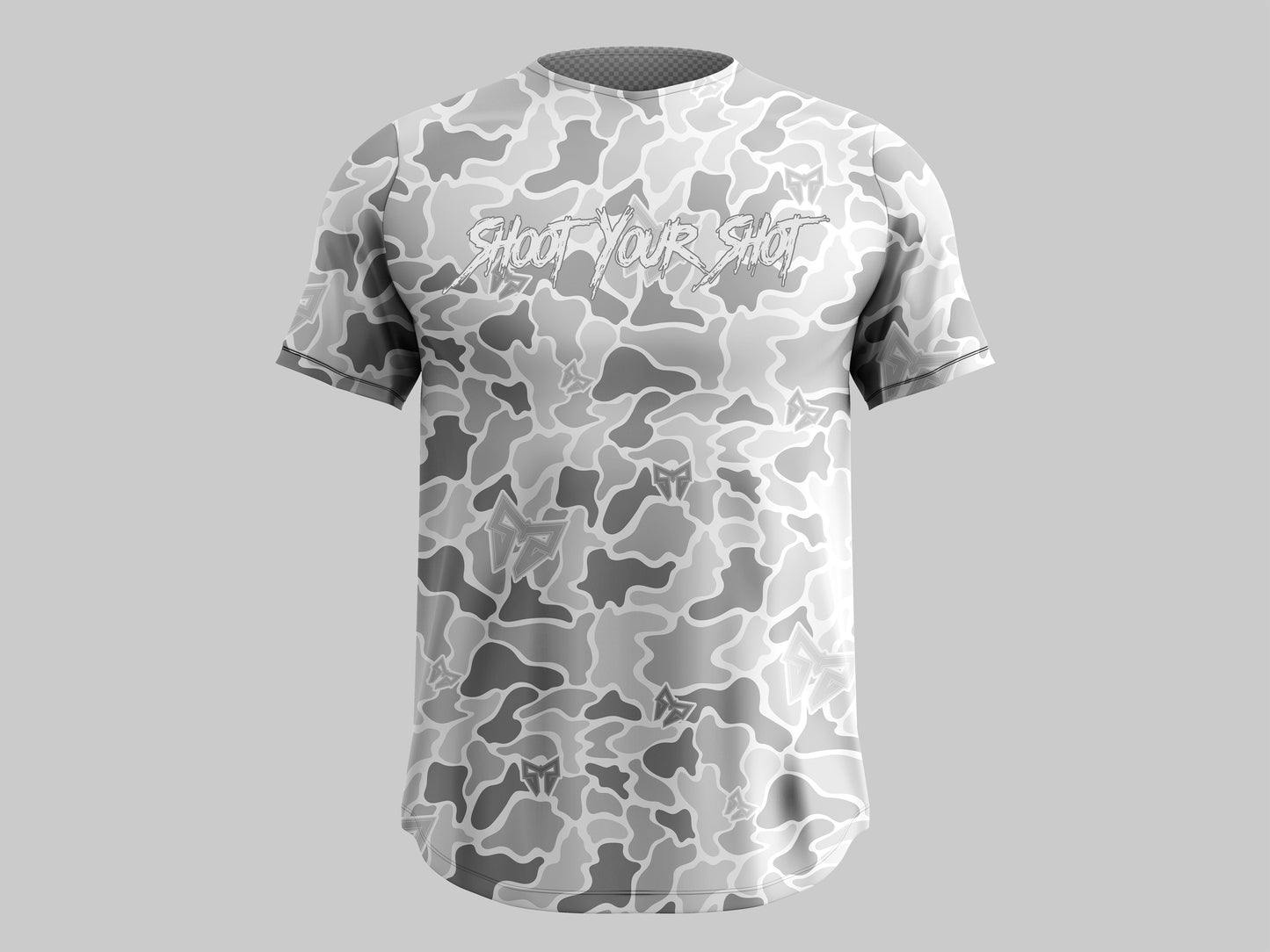 White Camo Chest Script JERSEY - NOW