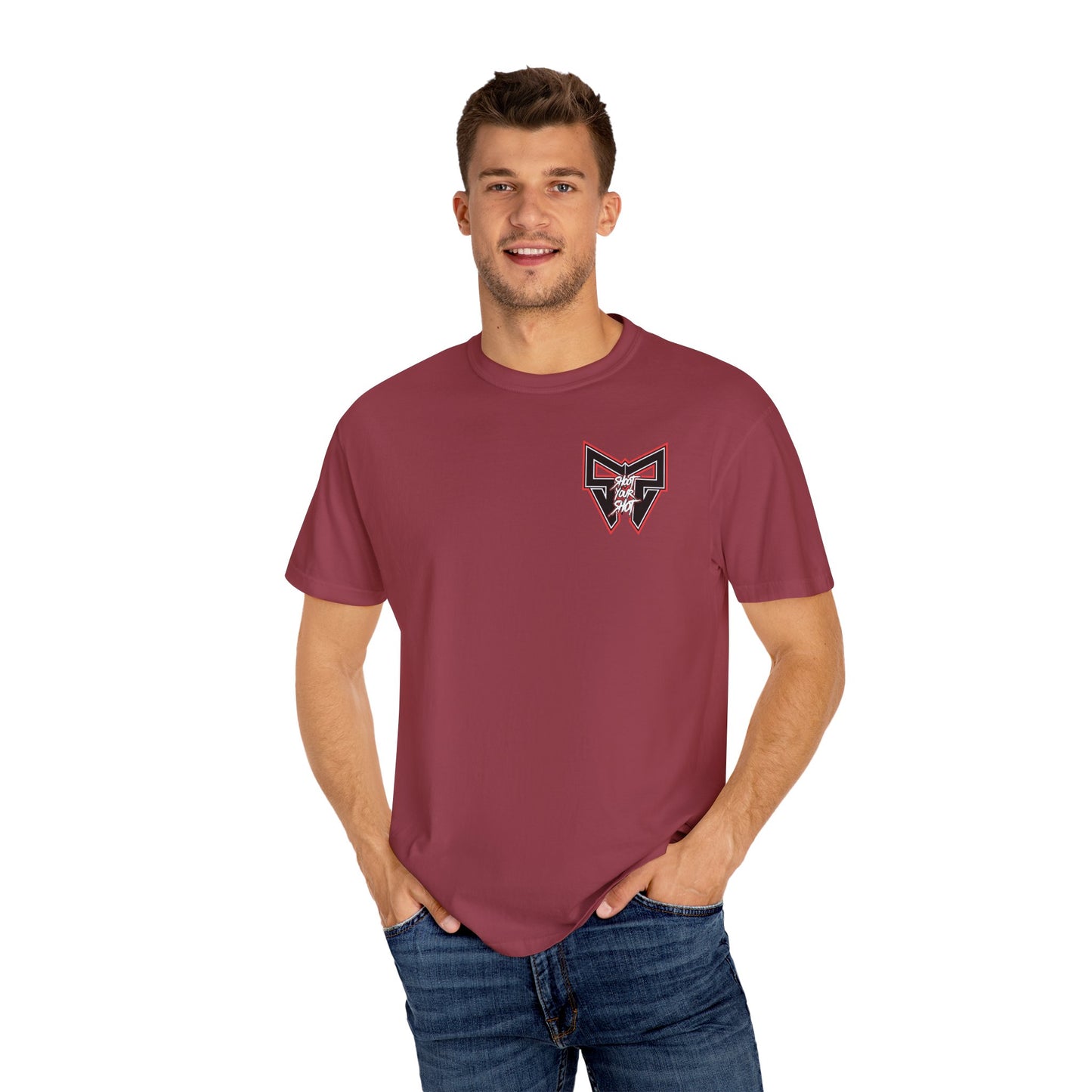 Electric Red SYS Script tee