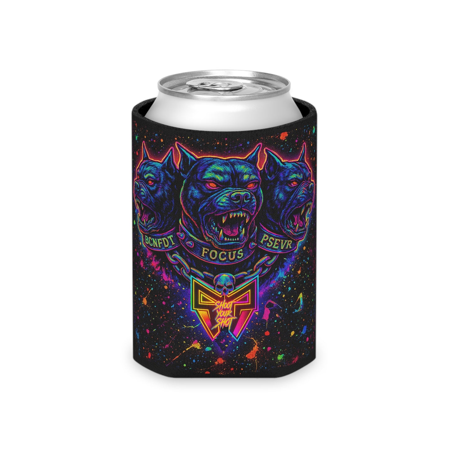 Neon Cerberus Koozie