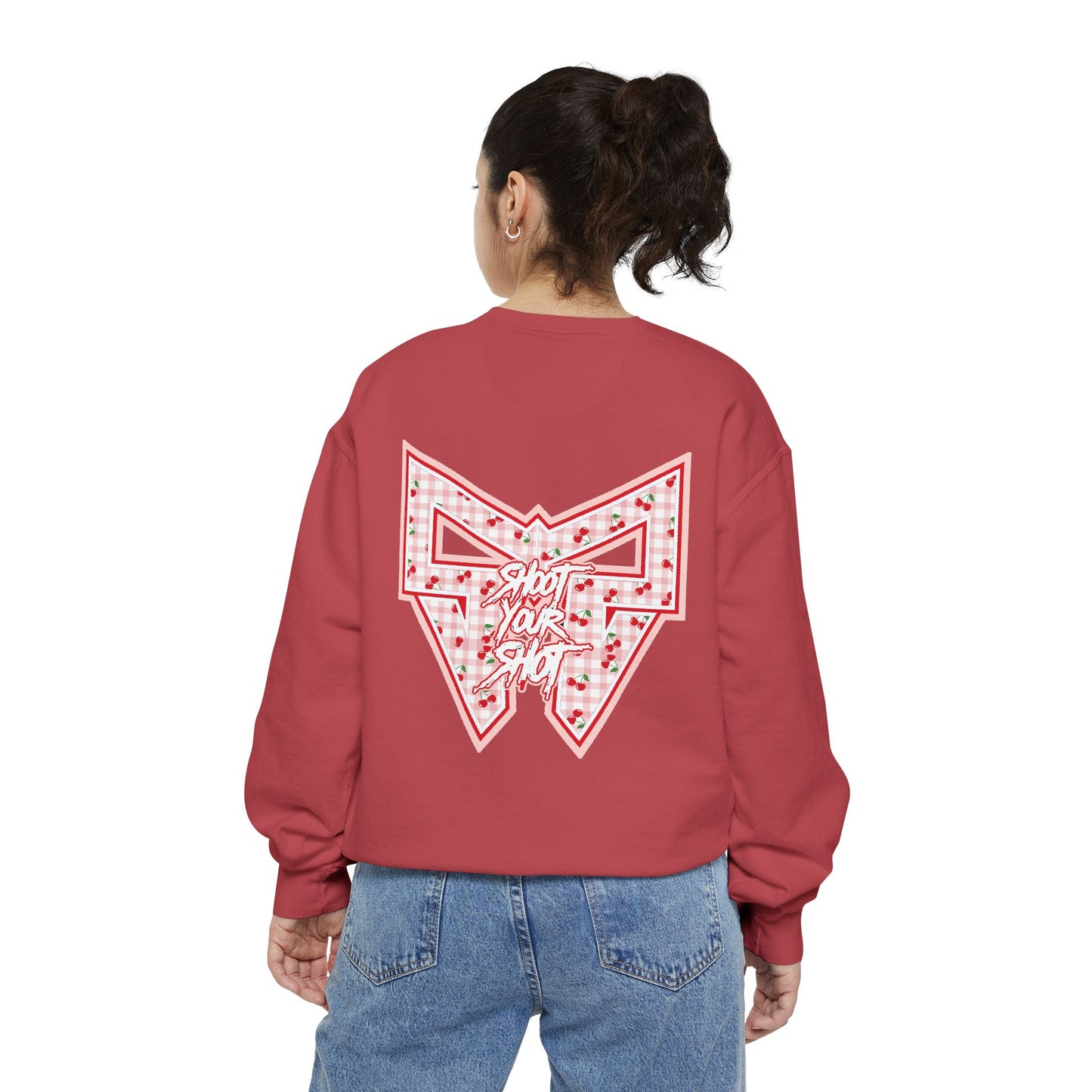 SYS Women's Cherry Plaid Sweatshirt