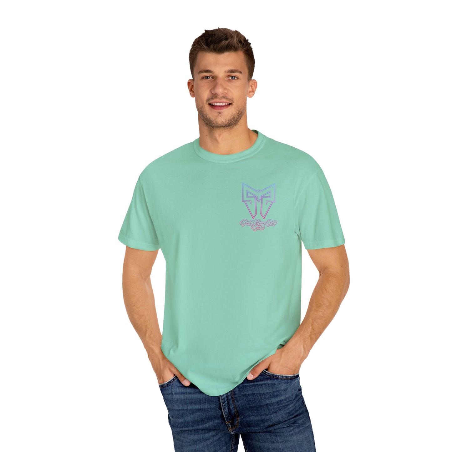 Pink Gradient SYS Script Tee