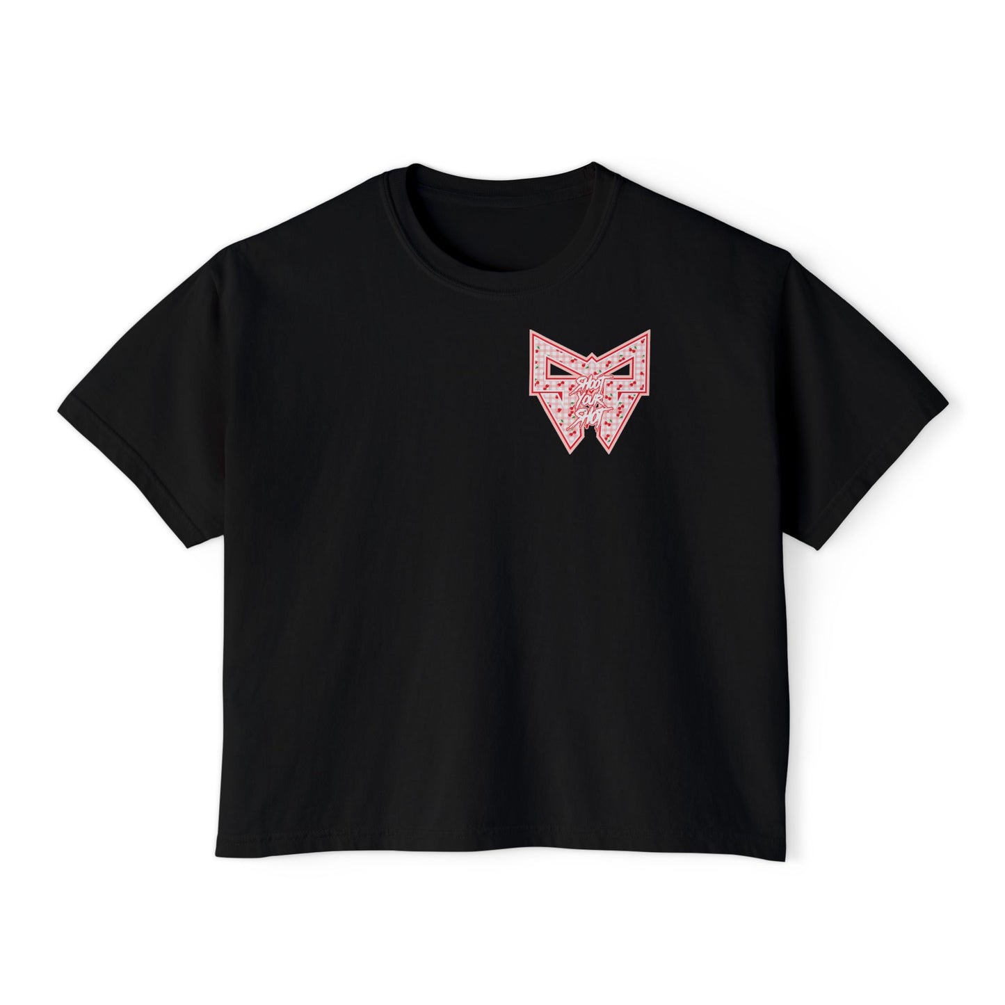SYS Cherry Plaid Women’s Boxy Tee