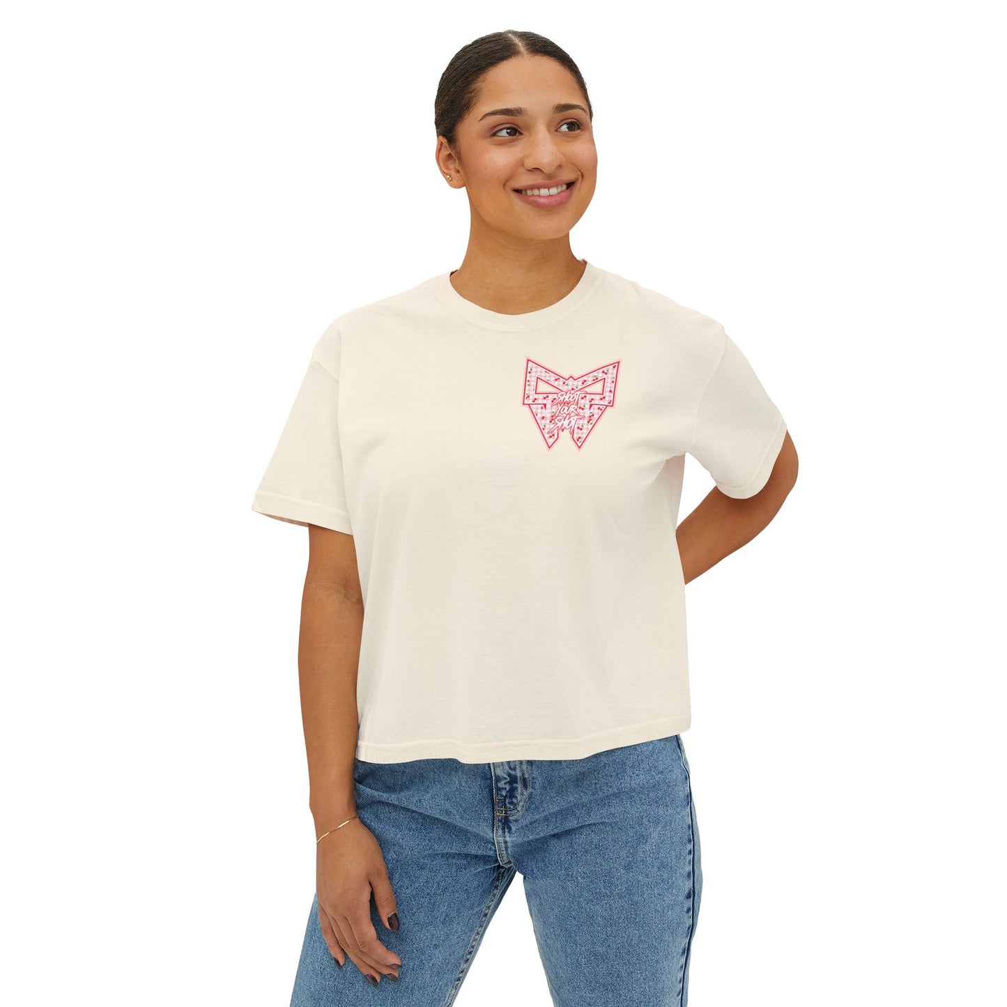 SYS Cherry Plaid Women’s Boxy Tee