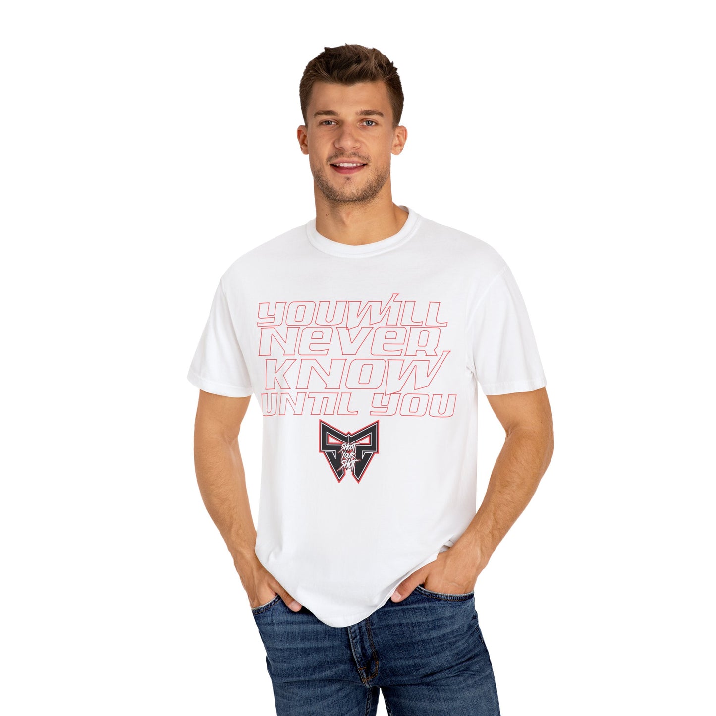 Never Know Shoot Your Shot Tee (RED)
