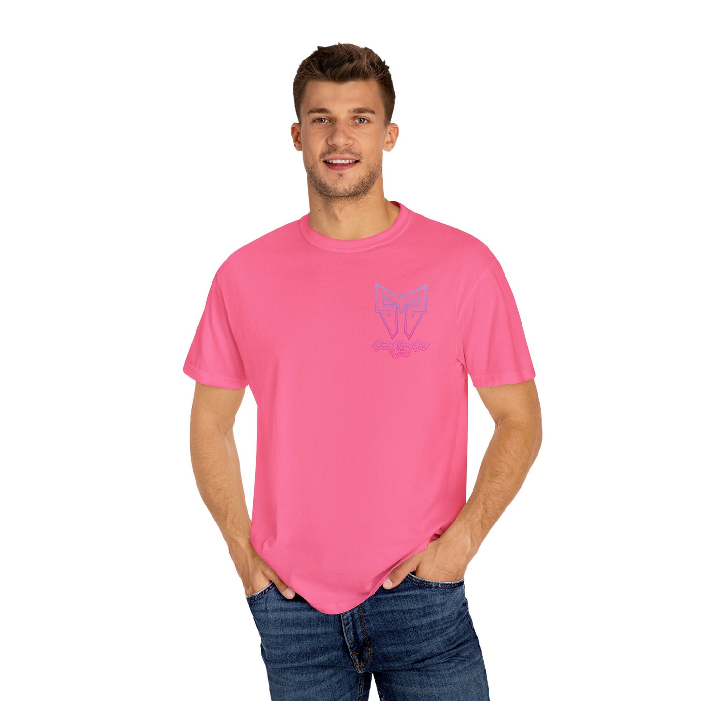 Pink Gradient SYS Script Tee