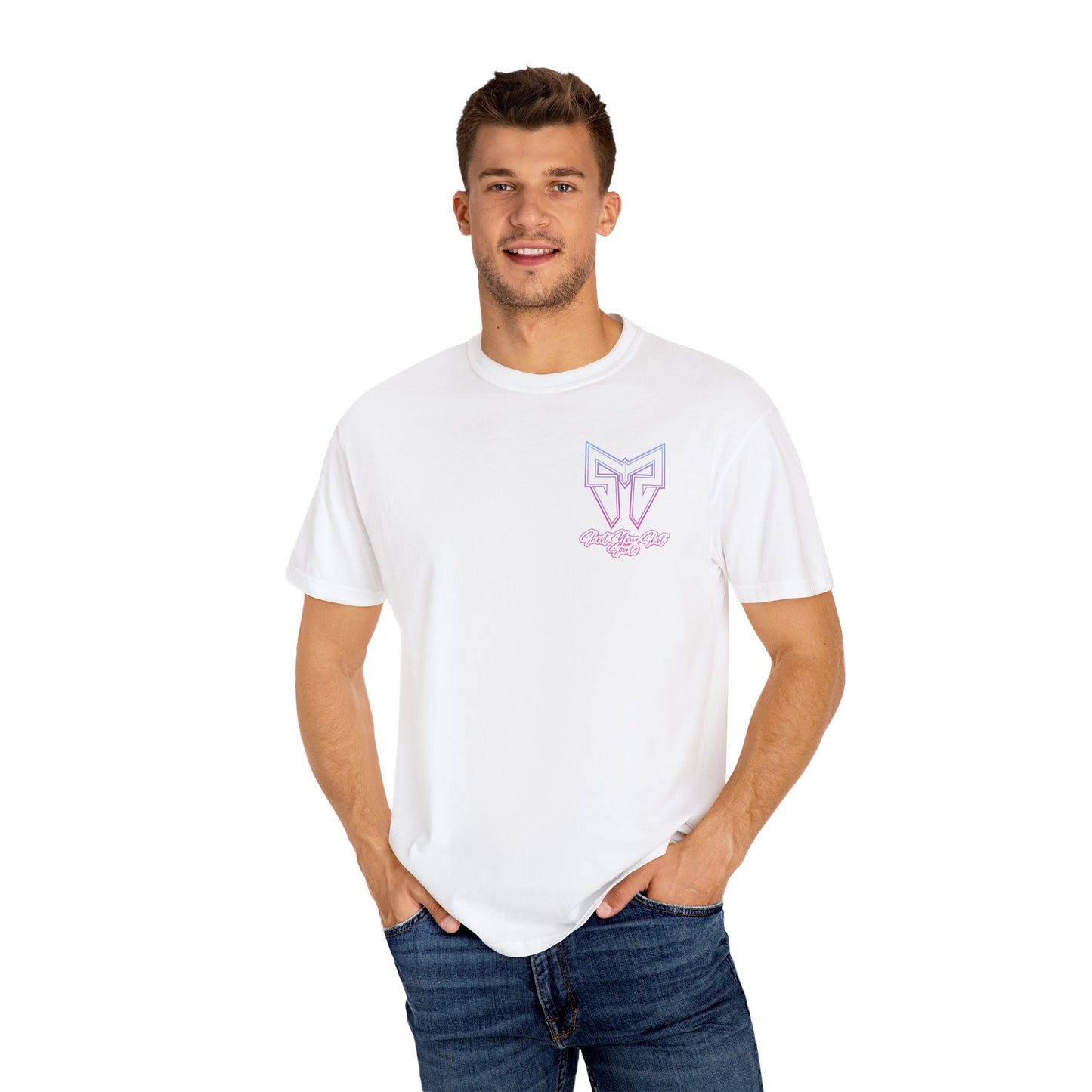 Pink Gradient SYS Script Tee