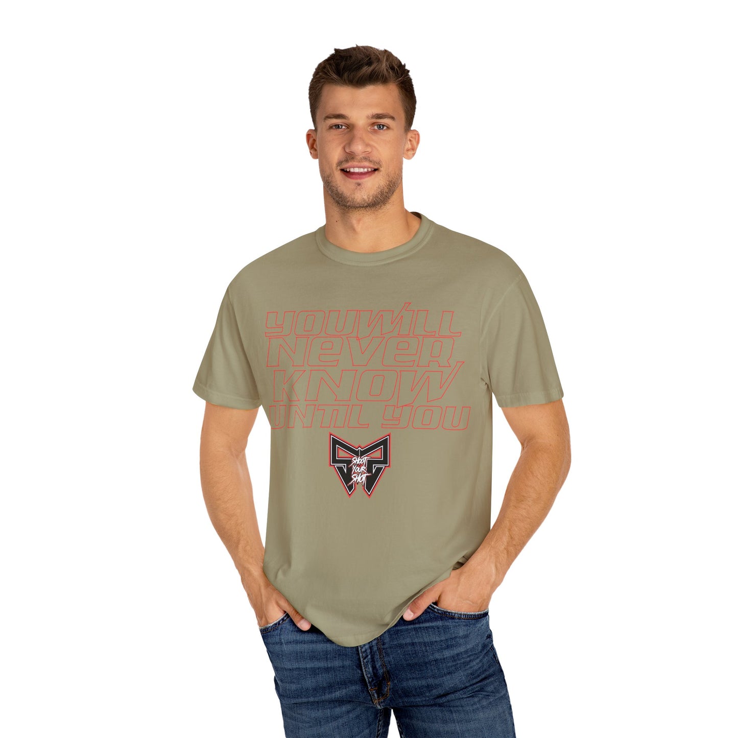 Never Know Shoot Your Shot Tee (RED)