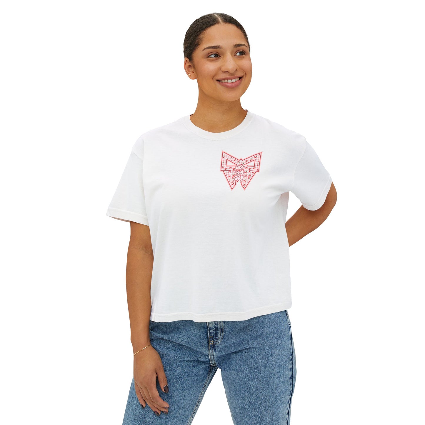 SYS Cherry Plaid Women’s Boxy Tee