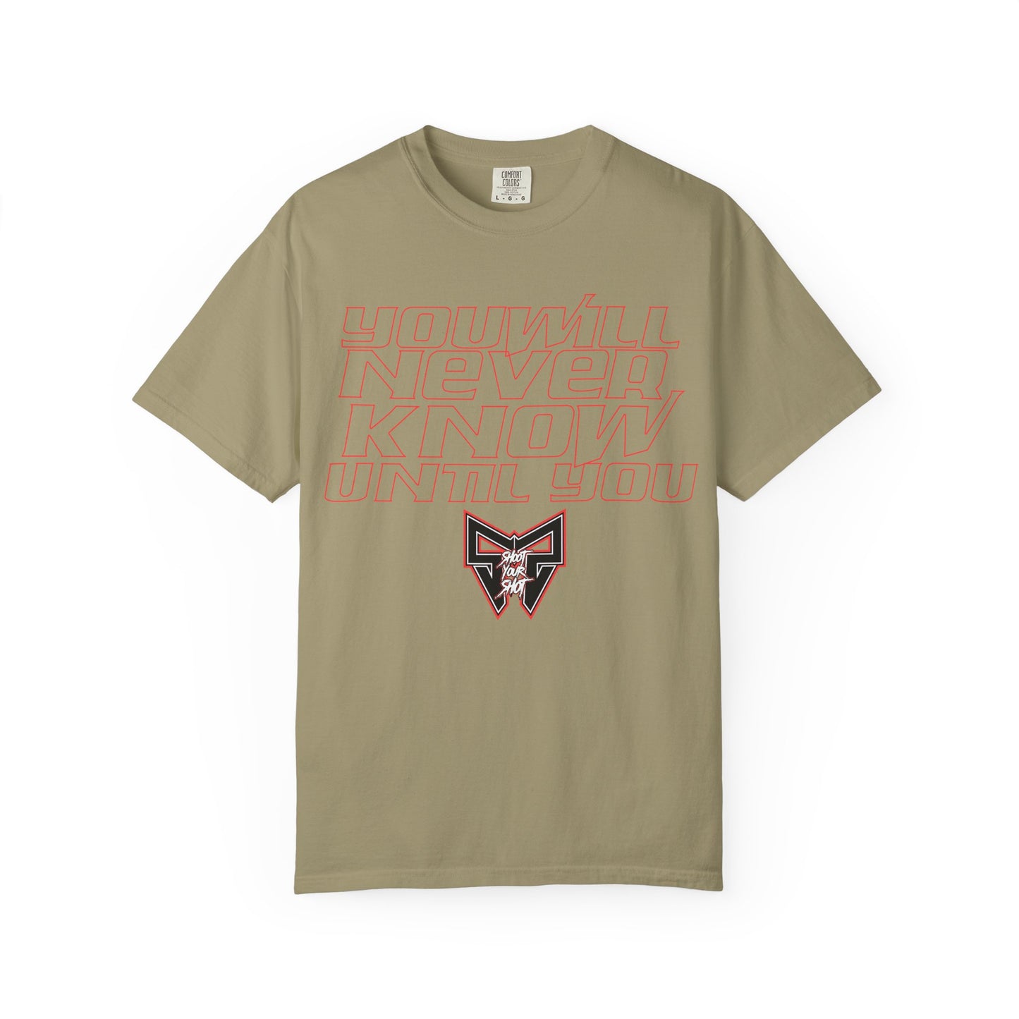 Never Know Shoot Your Shot Tee (RED)