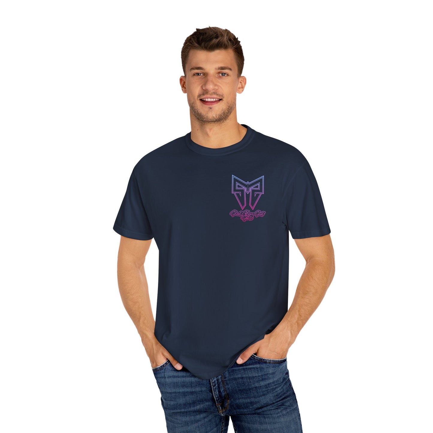 Pink Gradient SYS Script Tee