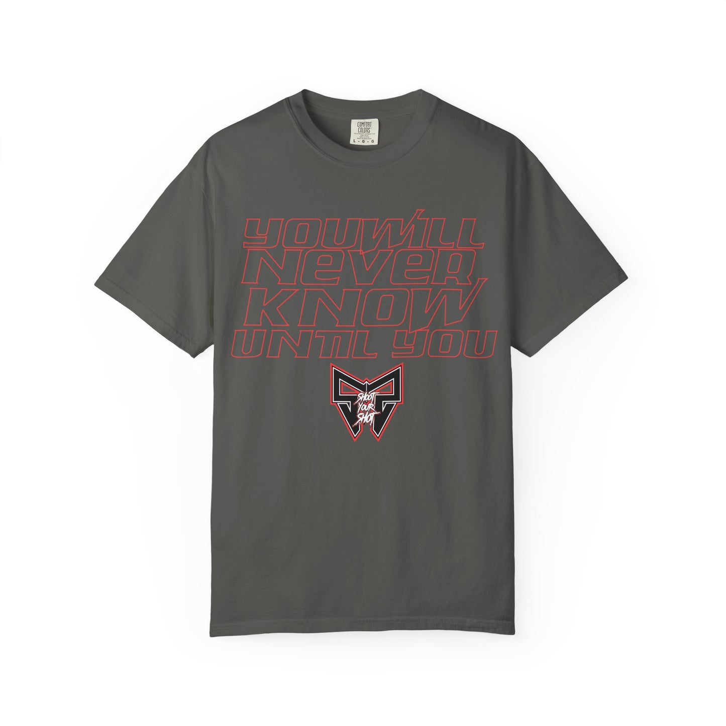 Never Know Shoot Your Shot Tee (RED)