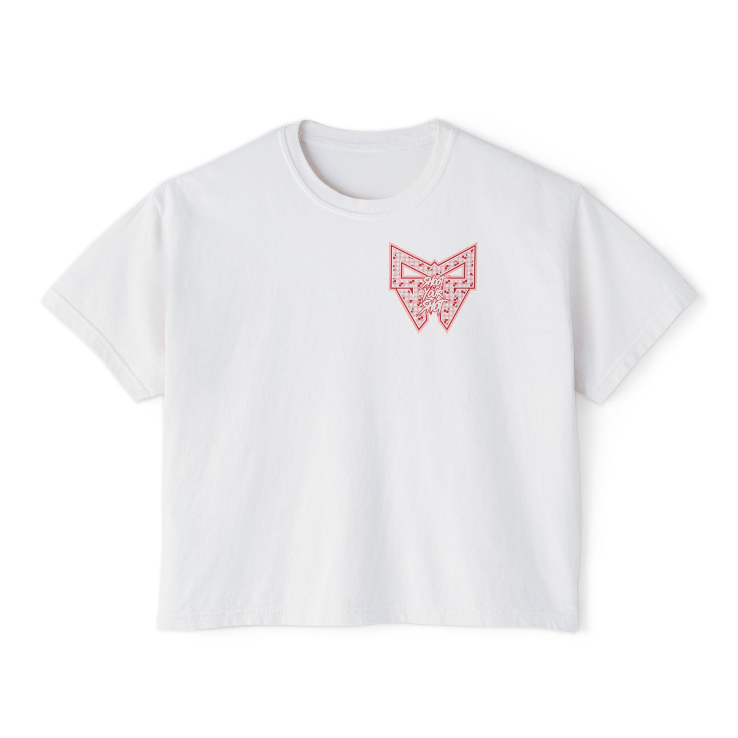 SYS Cherry Plaid Women’s Boxy Tee