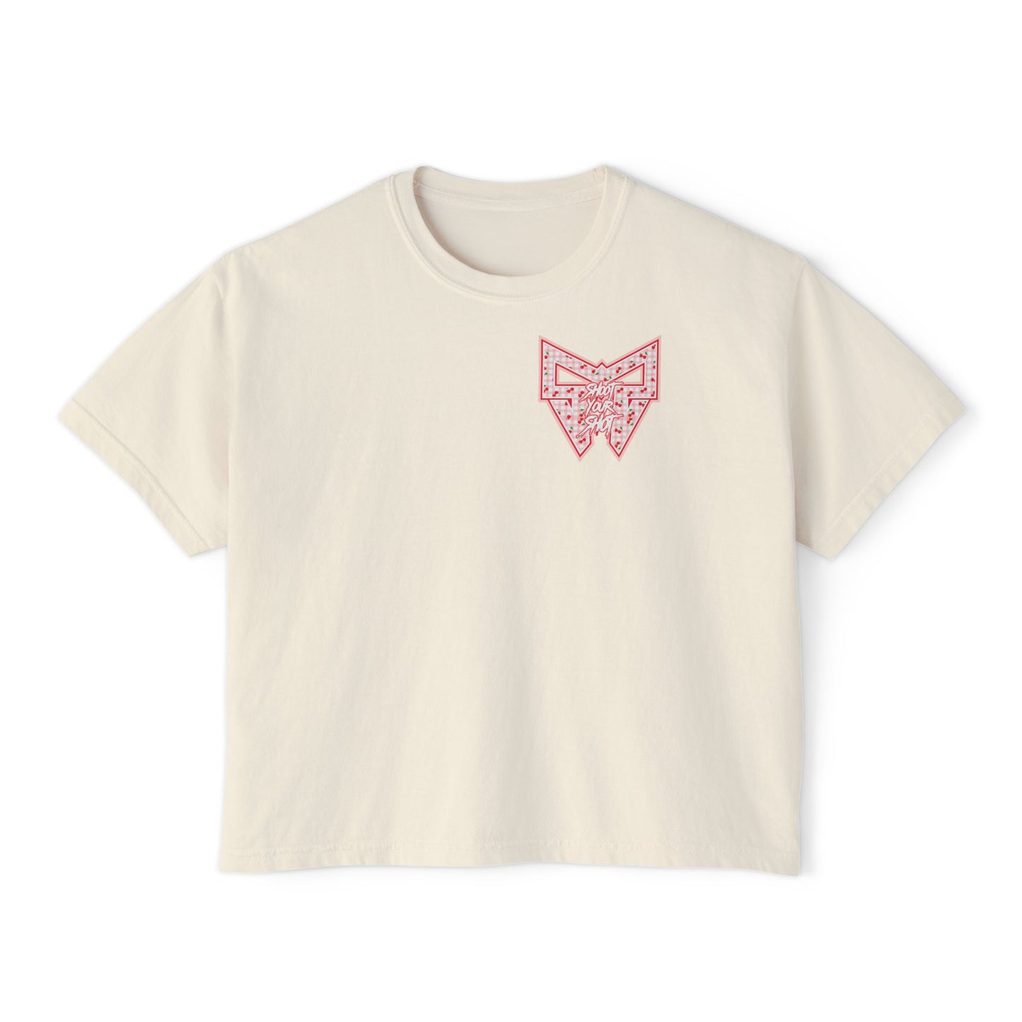 SYS Cherry Plaid Women’s Boxy Tee