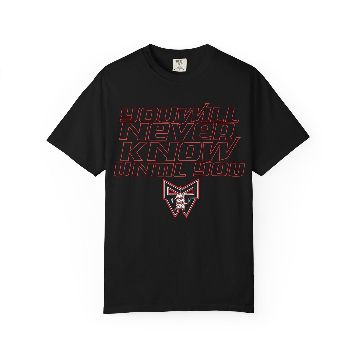 Never Know Shoot Your Shot Tee (RED)