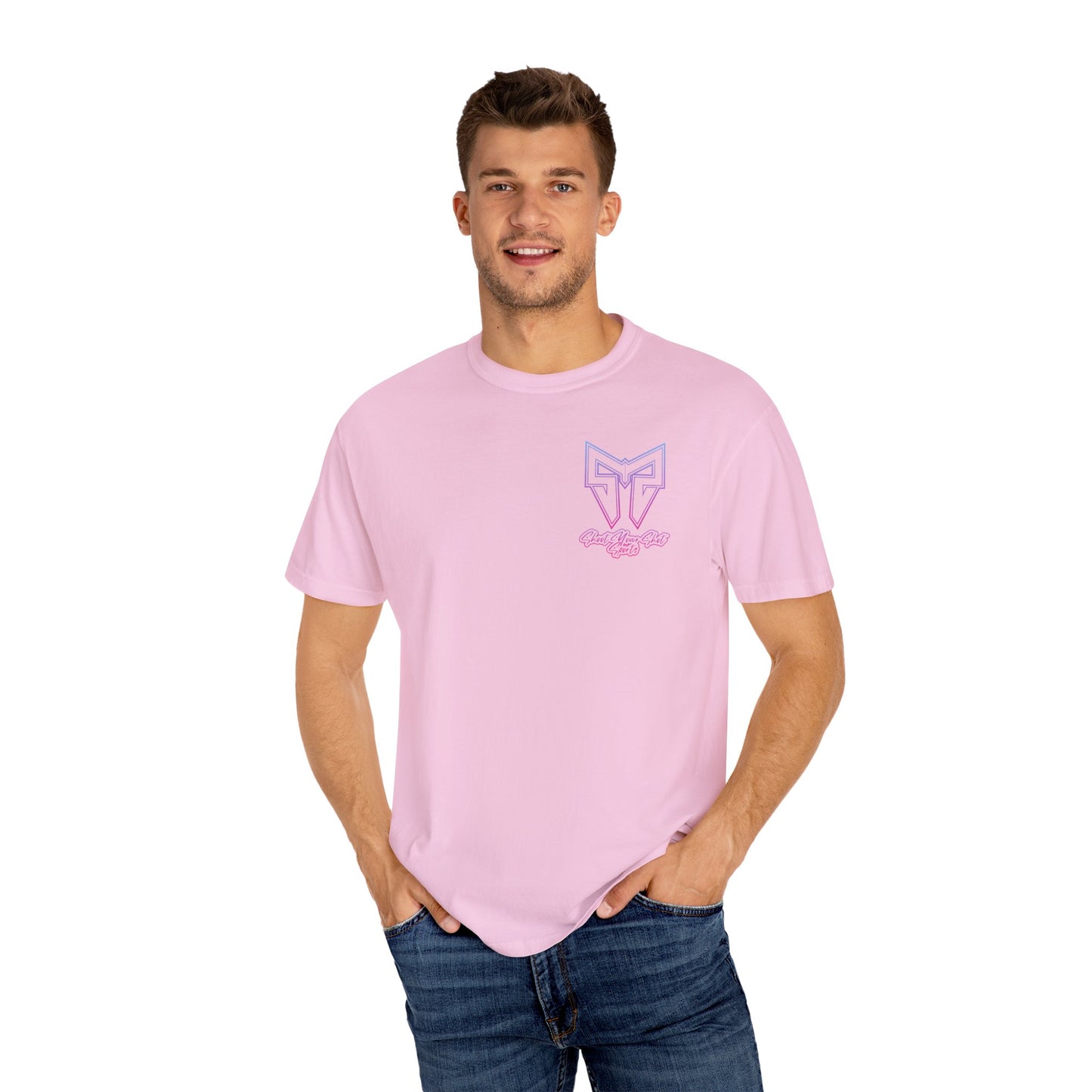 Pink Gradient SYS Script Tee