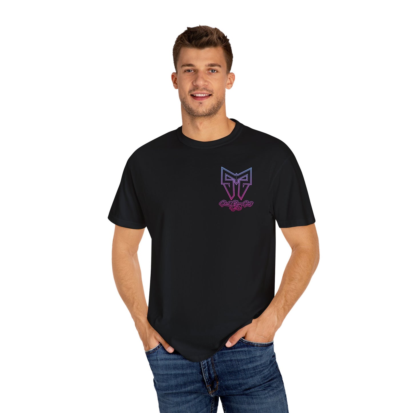 Pink Gradient SYS Script Tee