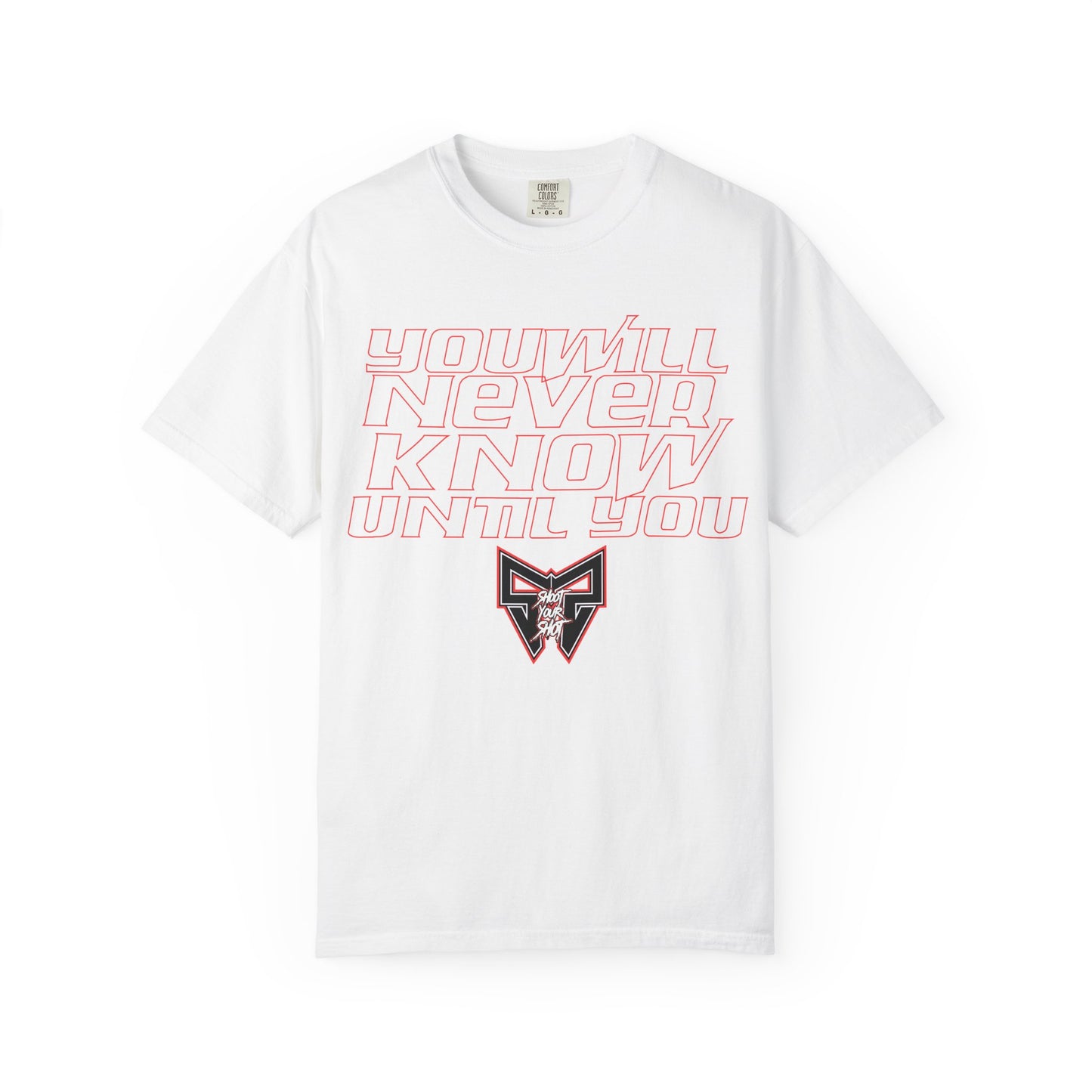 Never Know Shoot Your Shot Tee (RED)