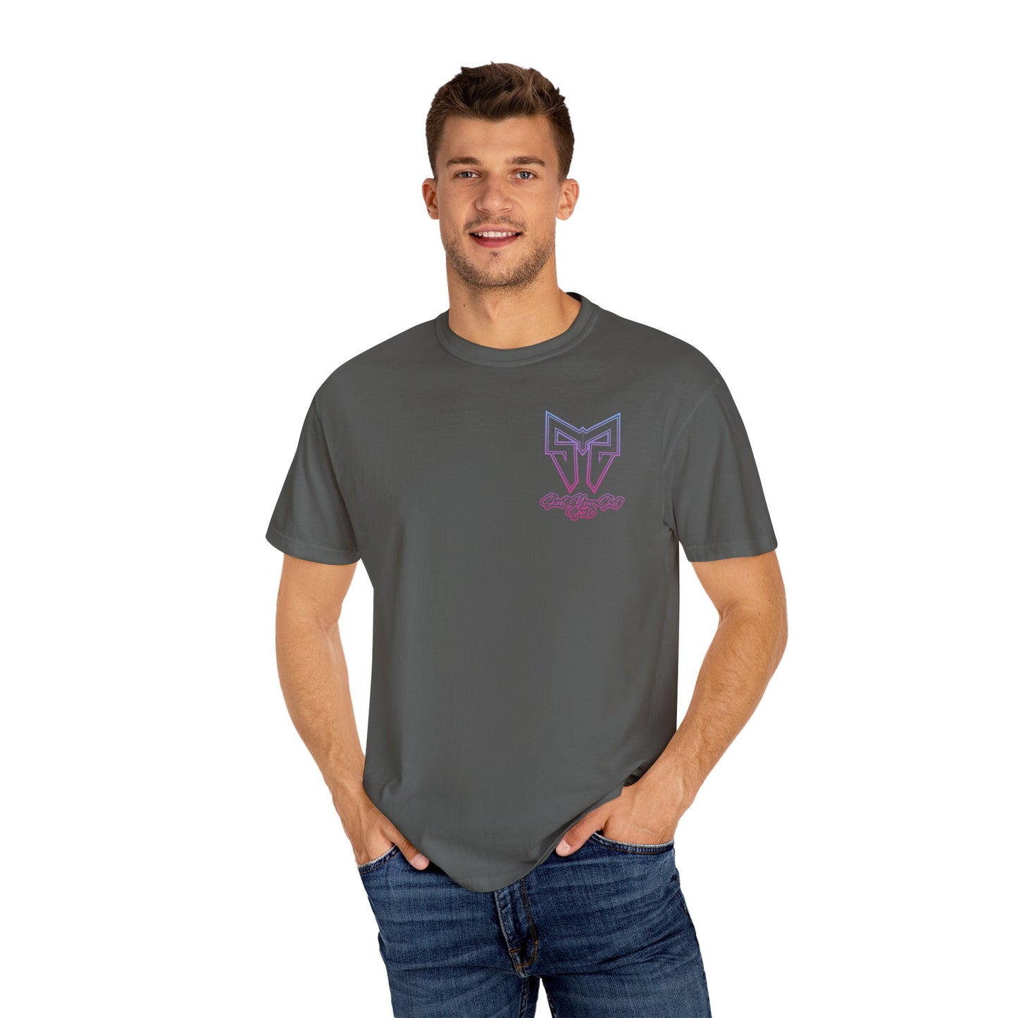 Pink Gradient SYS Script Tee