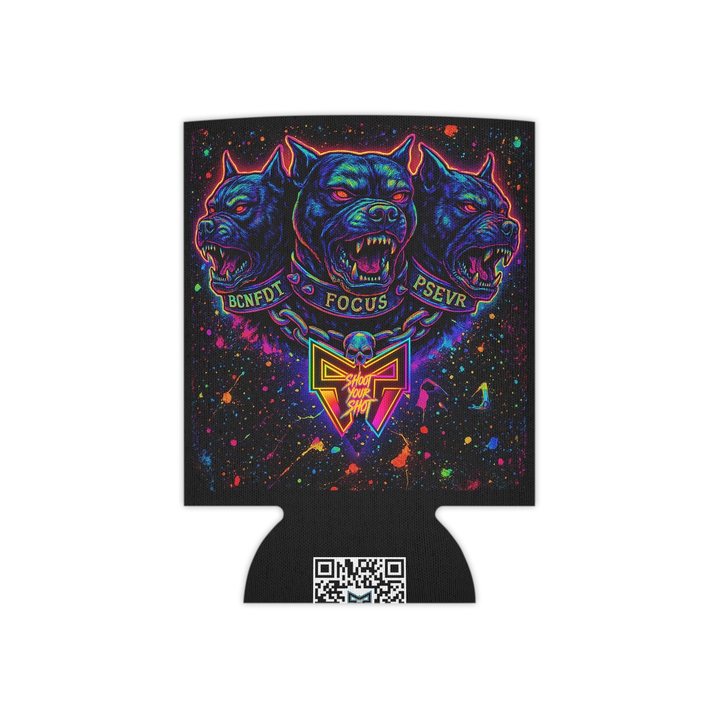 Neon Cerberus Koozie