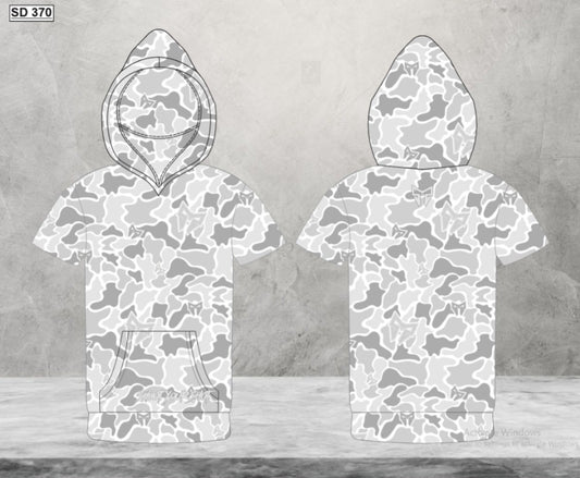 White Camo LW SS Hoodie - NOW
