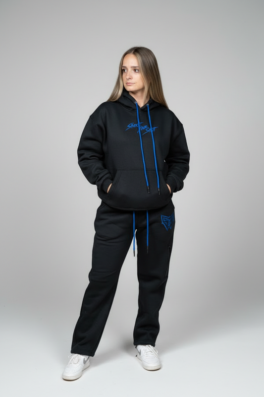LockDown Performance Hoodie | Black Royal Blue