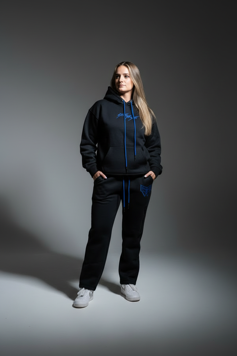 LockDown Performance Hoodie | Black Royal Blue