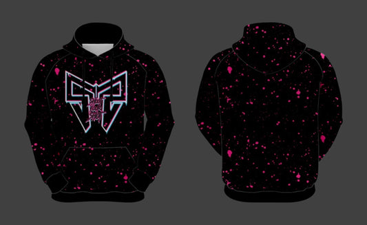 Pink Glitch LW SS Hoodie - NOW