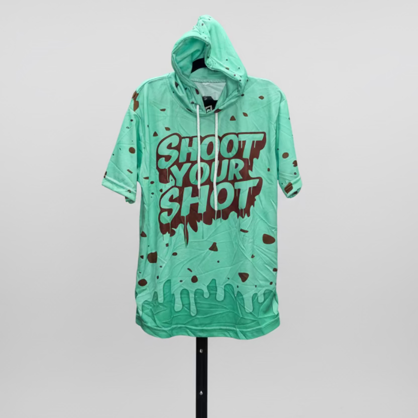 Mint Chip Drip LW SS Hoodie- NOW