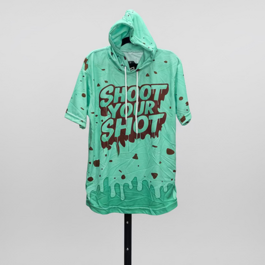 Mint Chip Drip LW SS Hoodie- NOW