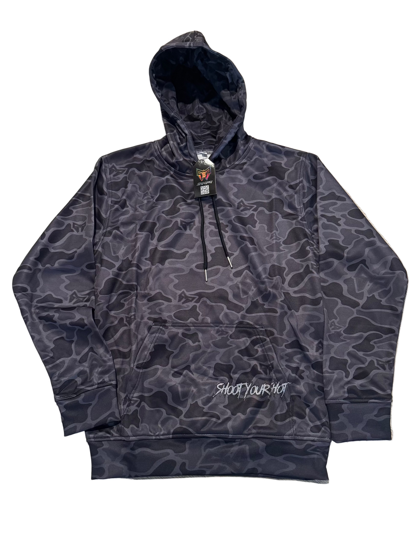 Black Camo Fleece Hoodie - NOW