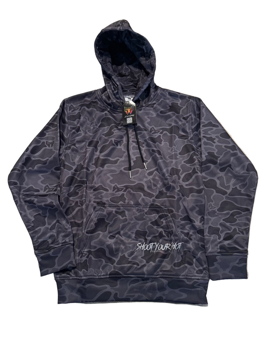 Black Camo Fleece Hoodie - NOW