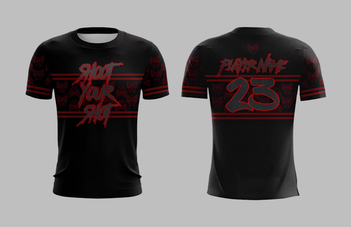 Black Red Script Jersey - NOW
