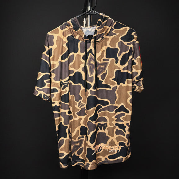 Brown Camo LW SS Hoodie - NOW