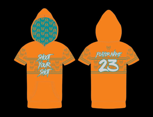Orange Teal LW SS Hoodie - NOW